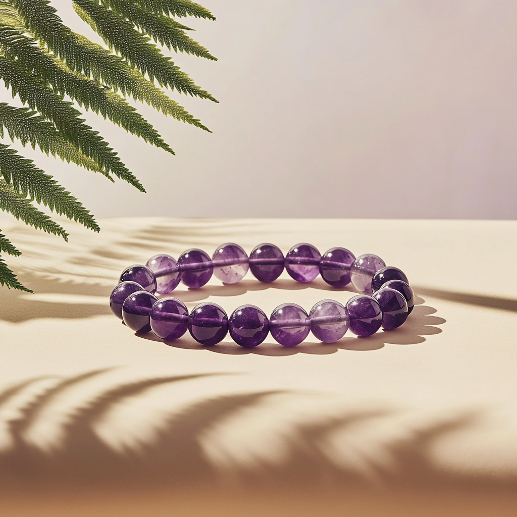 Charged Amethyst Crystal Bracelet