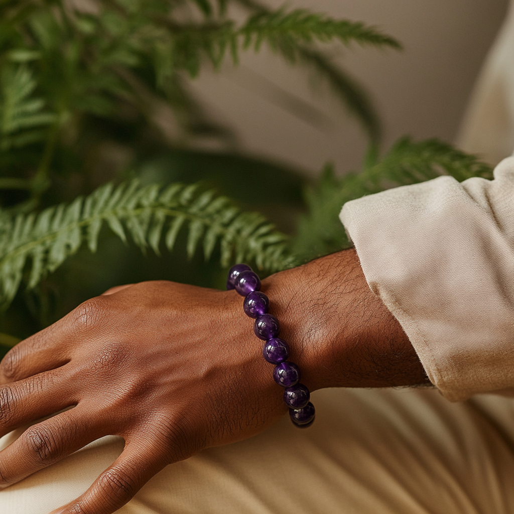 Charged Amethyst Crystal Bracelet