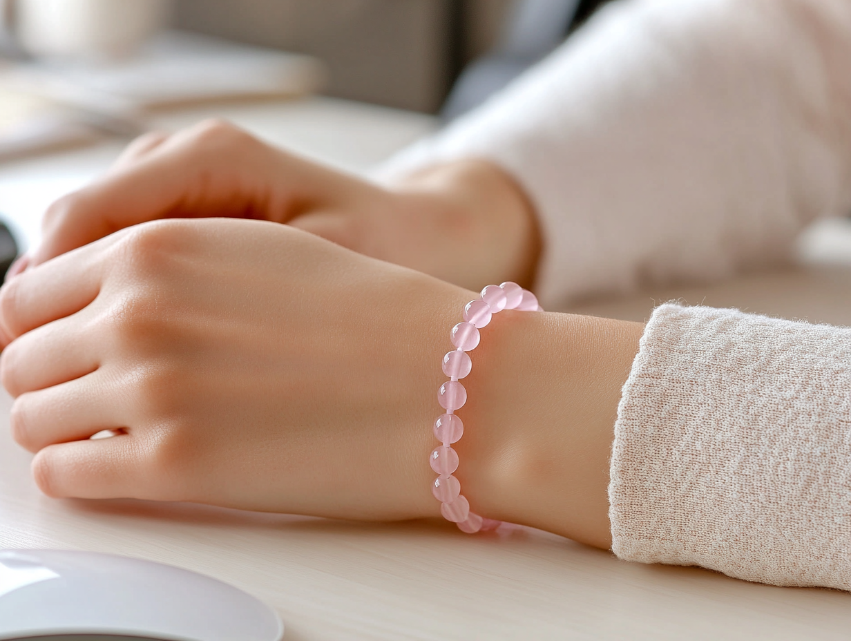 Charged Rose Quartz Bracelet