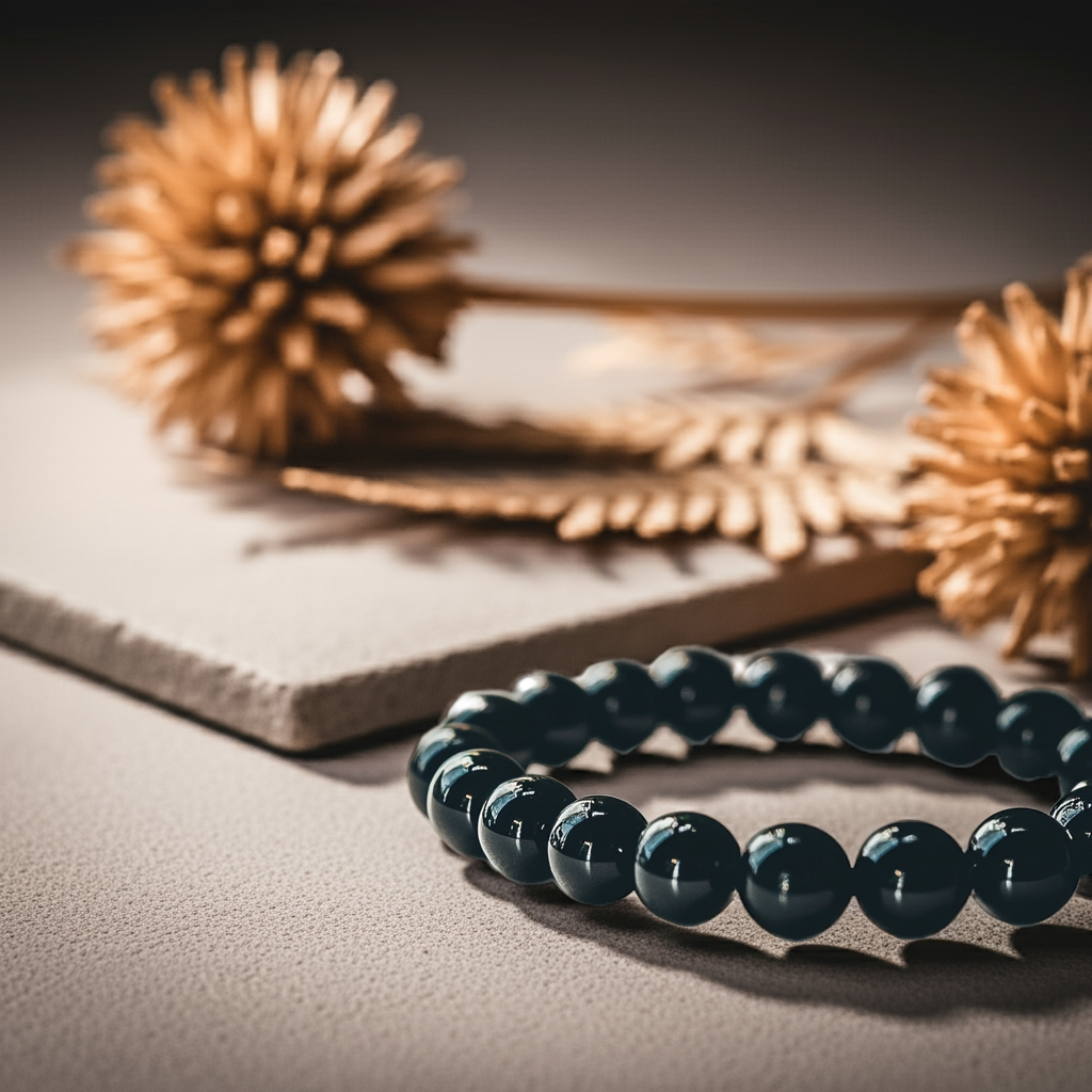 Charged Black Obsidian Crystal Bracelet