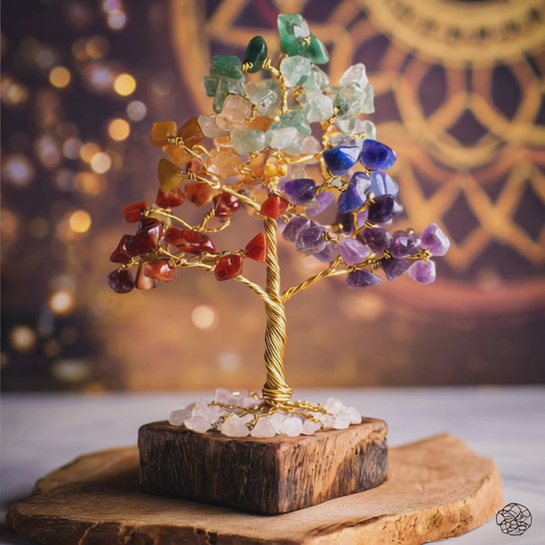 Load video: 7 Chakra Crystal Tree | Charged